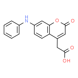 ChemSpider 2D Image | (7-Anilino-2-oxo-2H-chromen-4-yl)acetic acid | C17H13NO4