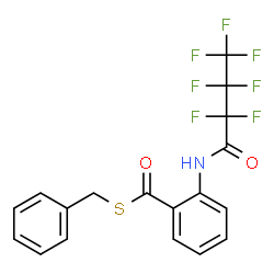 ChemSpider 2D Image | S-Benzyl 2-[(2,2,3,3,4,4,4-heptafluorobutanoyl)amino]benzenecarbothioate | C18H12F7NO2S