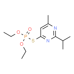 ChemSpider 2D Image | Diethyl 2-isopropyl-4-methyl-6-pyrimidinyl phosphorothionate | C12H21N2O3PS