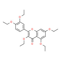ChemSpider 2D Image | 2-(3,4-Diethoxyphenyl)-3,5,7-triethoxy-4H-chromen-4-one | C25H30O7