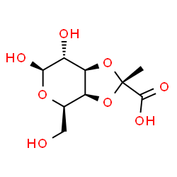ChemSpider 2D Image | 3,4-O-[(1R)-1-Carboxyethylidene]-beta-D-galactopyranose | C9H14O8