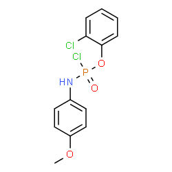 ChemSpider 2D Image | 2-Chlorophenyl (4-methoxyphenyl)phosphoramidochloridate | C13H12Cl2NO3P