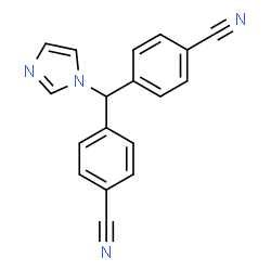 ChemSpider 2D Image | 4,4'-(1H-Imidazol-1-ylmethylene)dibenzonitrile | C18H12N4