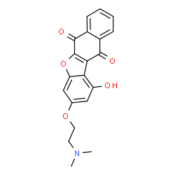 ChemSpider 2D Image | 3-[2-(Dimethylamino)ethoxy]-1-hydroxybenzo[b]naphtho[2,3-d]furan-6,11-dione | C20H17NO5