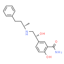 ChemSpider 2D Image | 2-Hydroxy-5-[(1S)-1-hydroxy-2-{[(2S)-4-phenyl-2-butanyl]amino}ethyl]benzamide | C19H24N2O3
