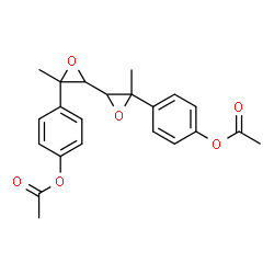 ChemSpider 2D Image | (3,3'-Dimethyl-2,2'-bioxirane-3,3'-diyl)di-4,1-phenylene diacetate | C22H22O6