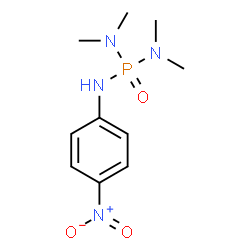 ChemSpider 2D Image | N,N,N',N'-Tetramethyl-N''-(4-nitrophenyl)phosphoric triamide | C10H17N4O3P