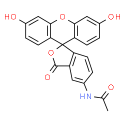 ChemSpider 2D Image | N-(3',6'-Dihydroxy-3-oxo-3H-spiro[2-benzofuran-1,9'-xanthen]-5-yl)acetamide | C22H15NO6