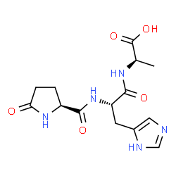 ChemSpider 2D Image | 5-Oxo-L-prolyl-L-histidyl-D-alanine | C14H19N5O5