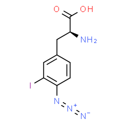 ChemSpider 2D Image | 4-Azido-3-iodo-L-phenylalanine | C9H9IN4O2