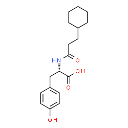 ChemSpider 2D Image | N-(3-Cyclohexylpropanoyl)-L-tyrosine | C18H25NO4