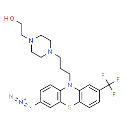 ChemSpider 2D Image | 1-piperazineethanol, 4-(3-(7-azido-2-(trifluoromethyl)-10h-phenothiazin-10-yl)propyl)- | C22H25F3N6OS