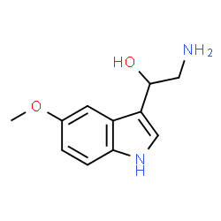 ChemSpider 2D Image | 2-Amino-1-(5-methoxy-1H-indol-3-yl)ethanol | C11H14N2O2