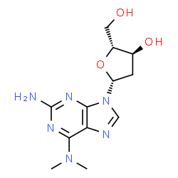 ChemSpider 2D Image | 2-Amino-2'-deoxy-N,N-dimethyladenosine | C12H18N6O3
