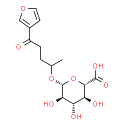 ChemSpider 2D Image | 5-(3-Furyl)-5-oxo-2-pentanyl beta-D-glucopyranosiduronic acid | C15H20O9