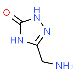 ChemSpider 2D Image | 5-(Aminomethyl)-1,2-dihydro-3H-1,2,4-triazol-3-one | C3H6N4O