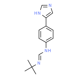 ChemSpider 2D Image | N-[4-(1H-Imidazol-5-yl)phenyl]-N'-(2-methyl-2-propanyl)imidoformamide | C14H18N4