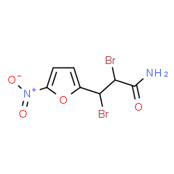 ChemSpider 2D Image | 2,3-Dibromo-3-(5-nitro-2-furyl)propanamide | C7H6Br2N2O4