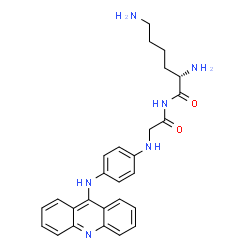 ChemSpider 2D Image | N-({[4-(9-Acridinylamino)phenyl]amino}acetyl)-L-lysinamide | C27H30N6O2