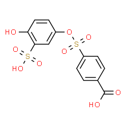 ChemSpider 2D Image | 4-[(4-Hydroxy-3-sulfophenoxy)sulfonyl]benzoic acid | C13H10O9S2