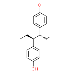 ChemSpider 2D Image | 4,4'-[(2R,3S)-1-Fluoro-2,3-pentanediyl]diphenol | C17H19FO2