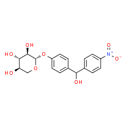 ChemSpider 2D Image | 4-[Hydroxy(4-nitrophenyl)methyl]phenyl beta-D-xylopyranoside | C18H19NO8