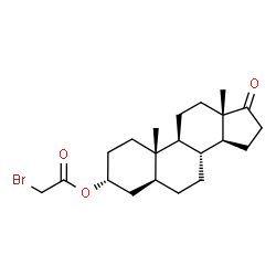 ChemSpider 2D Image | (3alpha,5alpha)-17-Oxoandrostan-3-yl bromoacetate | C21H31BrO3