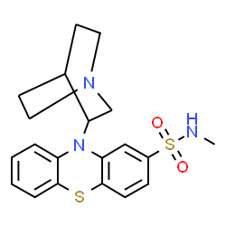 ChemSpider 2D Image | 10-(1-Azabicyclo[2.2.2]oct-3-yl)-N-methyl-10H-phenothiazine-2-sulfonamide | C20H23N3O2S2