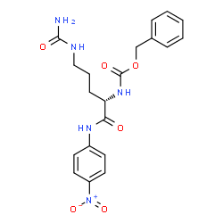 ChemSpider 2D Image | Benzyl {(2S)-5-(carbamoylamino)-1-[(4-nitrophenyl)amino]-1-oxo-2-pentanyl}carbamate | C20H23N5O6
