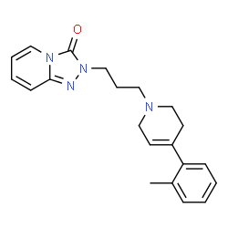 ChemSpider 2D Image | 2-{3-[4-(2-Methylphenyl)-3,6-dihydro-1(2H)-pyridinyl]propyl}[1,2,4]triazolo[4,3-a]pyridin-3(2H)-one | C21H24N4O