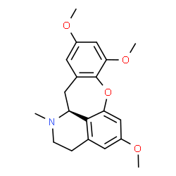 ChemSpider 2D Image | (12aS)-5,8,10-Trimethoxy-1-methyl-2,3,12,12a-tetrahydro-1H-[1]benzoxepino[2,3,4-ij]isoquinoline | C20H23NO4