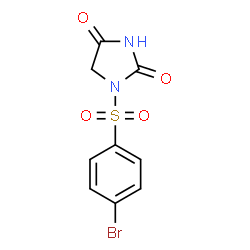 ChemSpider 2D Image | 1-[(4-Bromophenyl)sulfonyl]-2,4-imidazolidinedione | C9H7BrN2O4S