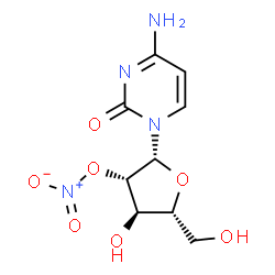 ChemSpider 2D Image | 4-Amino-1-(2-O-nitro-beta-D-arabinofuranosyl)-2(1H)-pyrimidinone | C9H12N4O7