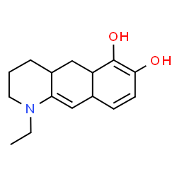 ChemSpider 2D Image | 1-Ethyl-1,2,3,4,4a,5,5a,9a-octahydrobenzo[g]quinoline-6,7-diol | C15H21NO2