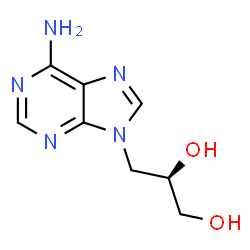 ChemSpider 2D Image | (2R)-3-(6-Amino-9H-purin-9-yl)-1,2-propanediol | C8H11N5O2