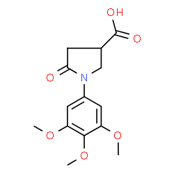ChemSpider 2D Image | 5-Oxo-1-(3,4,5-trimethoxyphenyl)-3-pyrrolidinecarboxylic acid | C14H17NO6