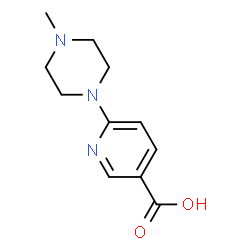 ChemSpider 2D Image | 6-(4-Methyl-1-piperazinyl)nicotinic acid | C11H15N3O2