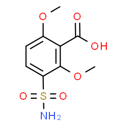 ChemSpider 2D Image | 2,6-Dimethoxy-3-sulfamoylbenzoic acid | C9H11NO6S