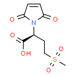 ChemSpider 2D Image | (2S)-2-(2,5-Dioxo-2,5-dihydro-1H-pyrrol-1-yl)-4-(methylsulfonyl)butanoic acid | C9H11NO6S