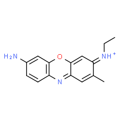 ChemSpider 2D Image | (3E)-7-Amino-N-ethyl-2-methyl-3H-phenoxazin-3-iminium | C15H16N3O