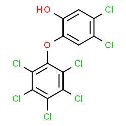 ChemSpider 2D Image | 4,5-Dichloro-2-(pentachlorophenoxy)phenol | C12H3Cl7O2