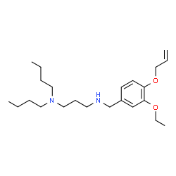 ChemSpider 2D Image | N'-[4-(Allyloxy)-3-ethoxybenzyl]-N,N-dibutyl-1,3-propanediamine | C23H40N2O2