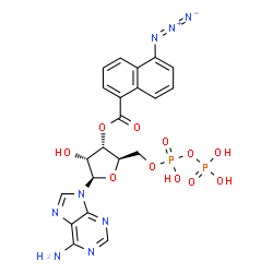 ChemSpider 2D Image | 3'-O-(5-Azido-1-naphthoyl)adenosine 5'-(trihydrogen diphosphate) | C21H20N8O11P2