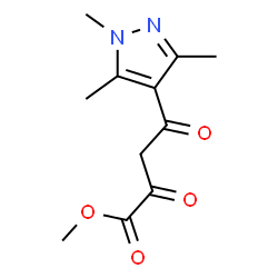 ChemSpider 2D Image | Methyl 2,4-dioxo-4-(1,3,5-trimethyl-1H-pyrazol-4-yl)butanoate | C11H14N2O4
