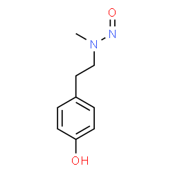 ChemSpider 2D Image | 4-{2-[Methyl(nitroso)amino]ethyl}phenol | C9H12N2O2