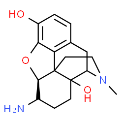 ChemSpider 2D Image | (5beta)-6-Amino-17-methyl-4,5-epoxymorphinan-3,14-diol | C17H22N2O3