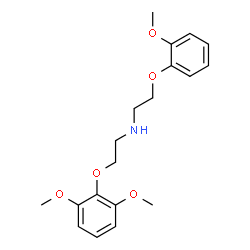 ChemSpider 2D Image | 2-(2,6-Dimethoxyphenoxy)-N-[2-(2-methoxyphenoxy)ethyl]ethanamine | C19H25NO5