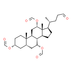 ChemSpider 2D Image | (3alpha,5beta,7alpha,12alpha)-24-Oxocholane-3,7,12-triyl triformate | C27H40O7