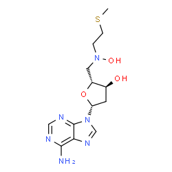 ChemSpider 2D Image | 2',5'-Dideoxy-5'-{hydroxy[2-(methylsulfanyl)ethyl]amino}adenosine | C13H20N6O3S