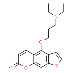 ChemSpider 2D Image | 4-[3-(Diethylamino)propoxy]-7H-furo[3,2-g]chromen-7-one | C18H21NO4